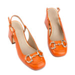 Whisper Horsebit Mules orange 5