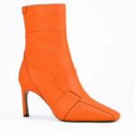 Fave Mid Boots in Electric Bright Orange 2