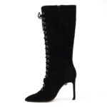 Ultra Chic Lace Up Boots in Black 2